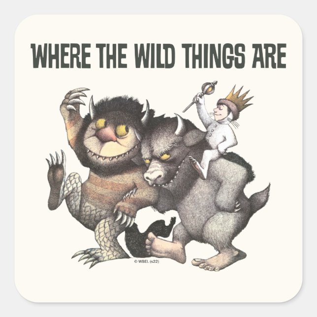 Adesivo Quadrado Where the Wild Things Are Characters (Frente)