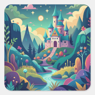 Adesivo Quadrado Whimsical Wonderland