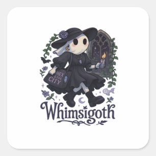 Adesivo Quadrado Whimsigoth Com Clássico Urbano – Magia Urbana Enco