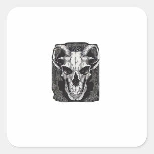 Adesivo Quadrado Whimsigoth Skull Gótica Design Clássica