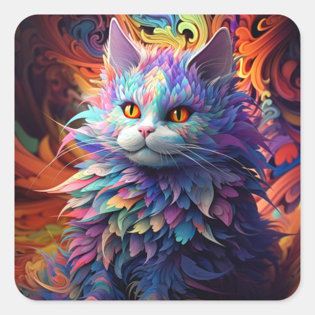 Adesivo Quadrado Whisker Wonder (Frente)