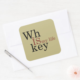 Adesivo Quadrado Whiskey cita discursos engraçados sobre álcool beb