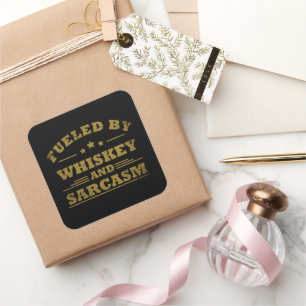 Adesivo Quadrado Whiskey cita discursos engraçados sobre álcool beb