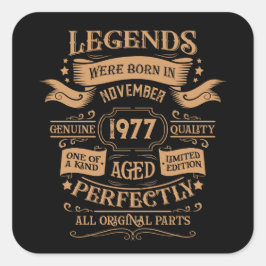 Adesivo Quadrado whiskey de aniversário de vintage personalizado te