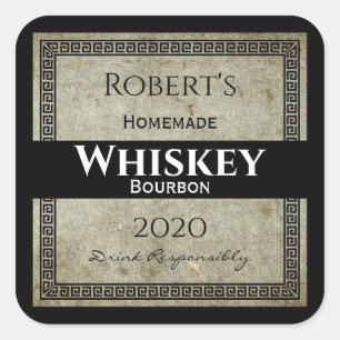 Adesivo Quadrado Whiskey personalizado