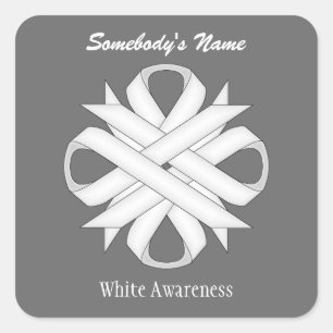 Adesivo Quadrado White Clover Ribbon por Kenneth Yoncich