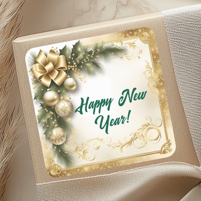 Adesivo Quadrado White Gold Holidays Vintage (Criador carregado)