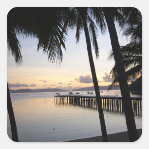 Adesivo Quadrado Whitsunday Islands Sunset Sticker