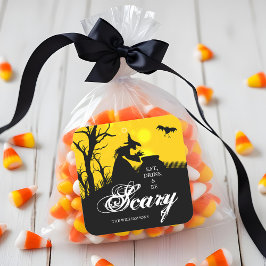 Adesivo Quadrado Wicked Witch Silhouette Halloween