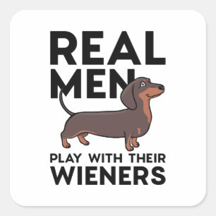 Adesivo Quadrado Wieners reais dos homens