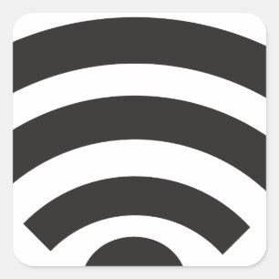 Adesivo Quadrado Wifi network symbol