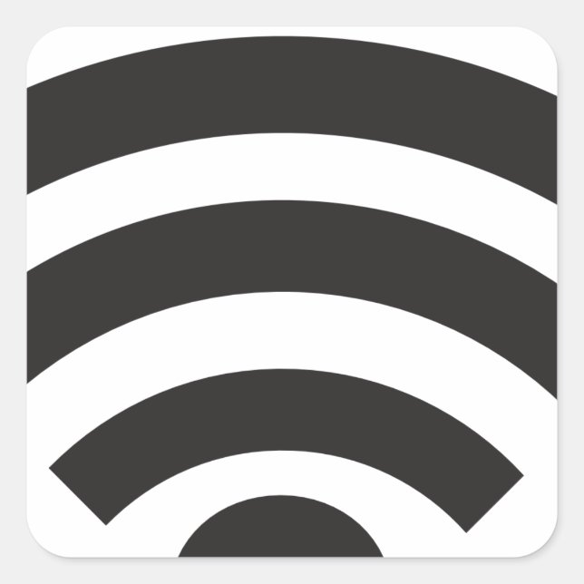 Adesivo Quadrado Wifi network symbol (Frente)