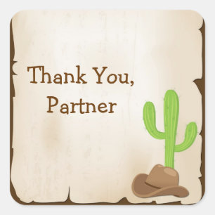 Adesivo Quadrado Wild West Sticker