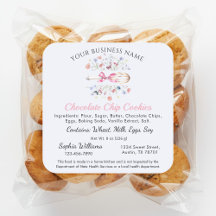 Wildflowers Whisk | Cottage Law Food Bakery Label