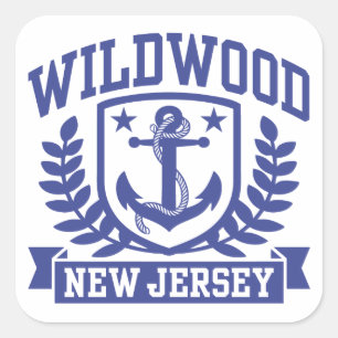 Adesivo Quadrado Wildwood New Jersey