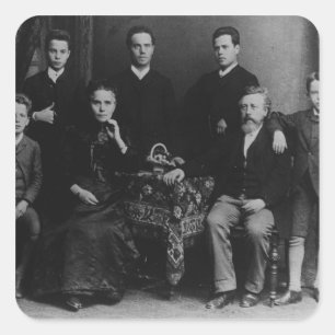 Adesivo Quadrado Wilhelm Liebknecht e sua família