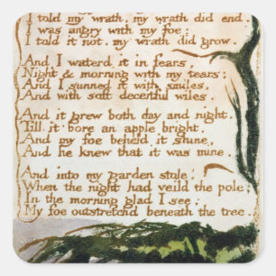 Adesivo Quadrado William Blake   uma árvore do veneno