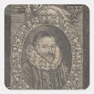 Adesivo Quadrado William Camden, c.1636