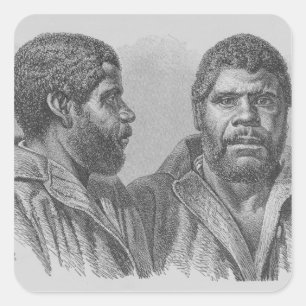 Adesivo Quadrado William Lanney, o último tasmaniano
