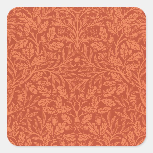 Adesivo Quadrado William Morris Acorn Wallpaper Nature Design (Frente)