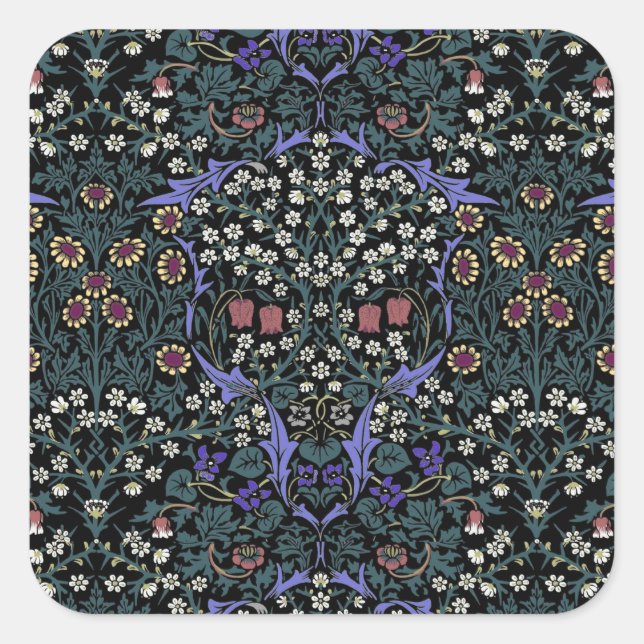 Adesivo Quadrado William Morris Blackthorn Victorian Wallpaper (Frente)
