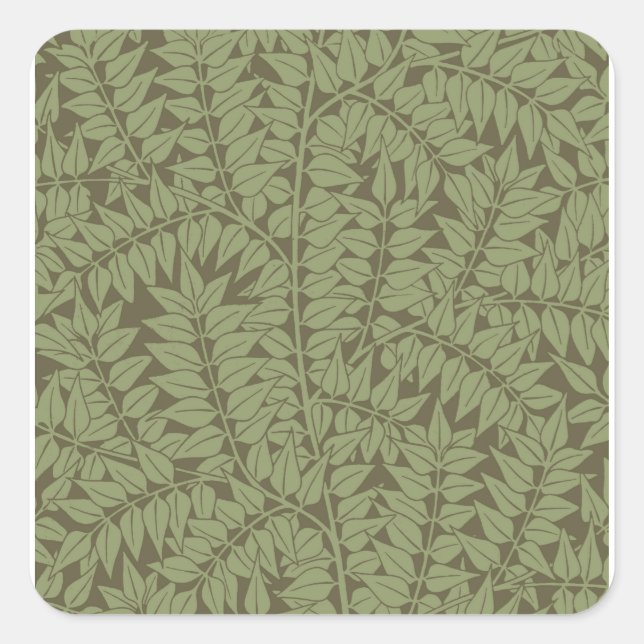 Adesivo Quadrado William Morris Branch Deixa Wallpaper (Frente)