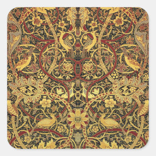 Adesivo Quadrado William Morris Bullerswood Faux Tapeçaria
