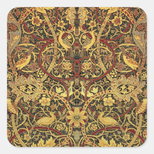 Adesivo Quadrado William Morris Bullerswood Faux Tapeçaria