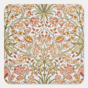 Adesivo Quadrado William Morris Hyacinth Arte Botânica Floral