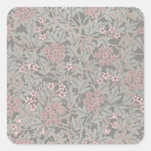 Adesivo Quadrado William Morris Jasmine Flower Pattern