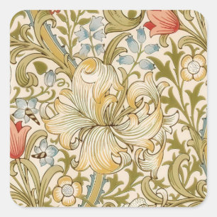 Adesivo Quadrado William Morris Lily Art Nouveau