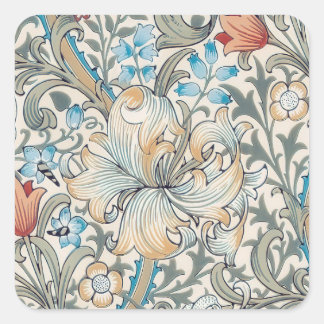 Adesivo Quadrado William Morris Lily Art Nouveau Square Sticker