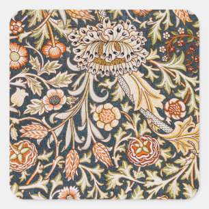 Adesivo Quadrado William Morris Trent Garden Flower Pattern Classic