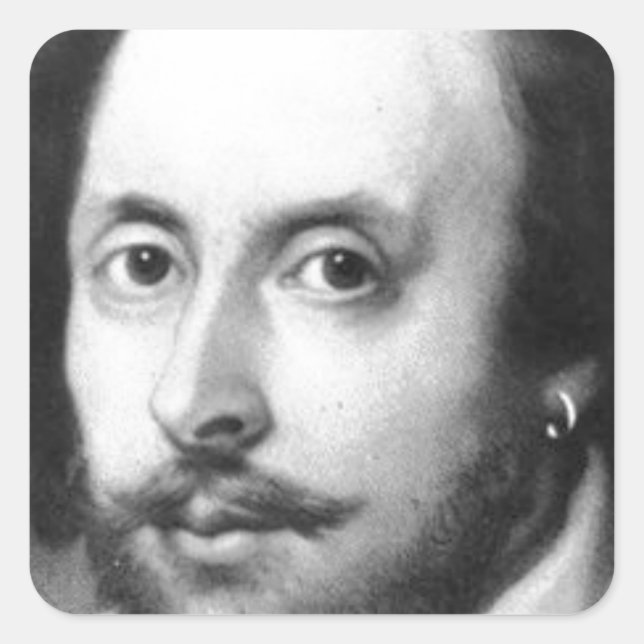 Adesivo Quadrado William Shakespeare (Frente)