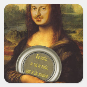 Adesivo Quadrado William Shakespeare Parody