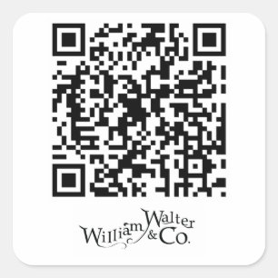 Adesivo Quadrado William Walter e Co QR Code Sticker