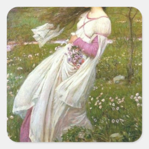 Adesivo Quadrado Windflower John William Waterhouse