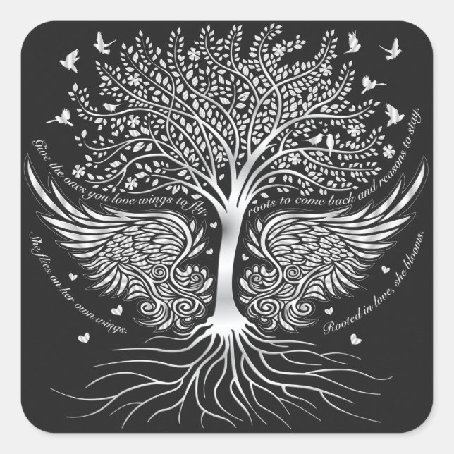 Adesivo Quadrado Wings To Fly Set of 20 Stickers (Frente)