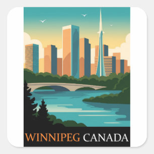 Adesivo Quadrado Winnipeg Canadá
