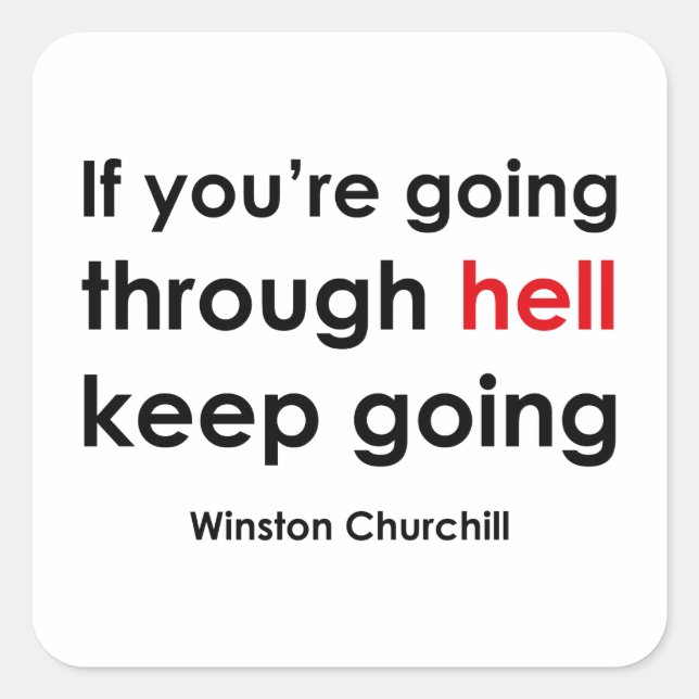 Adesivo Quadrado Winston Churchill (Frente)