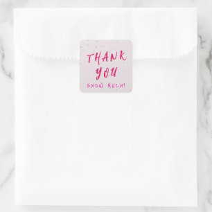 Adesivo Quadrado Winter Baby Sprinkle Neve Rosa