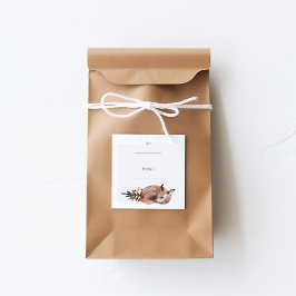 Adesivo Quadrado Winter Deer Simple Holiday