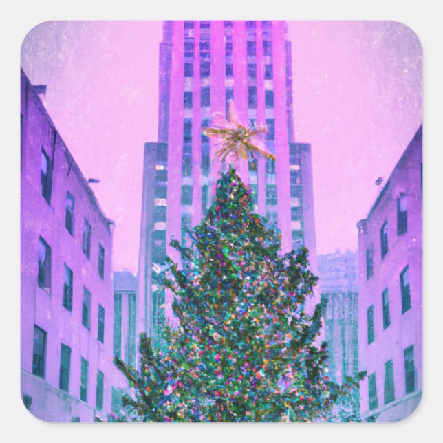 Adesivo Quadrado Winter in the City (Frente)