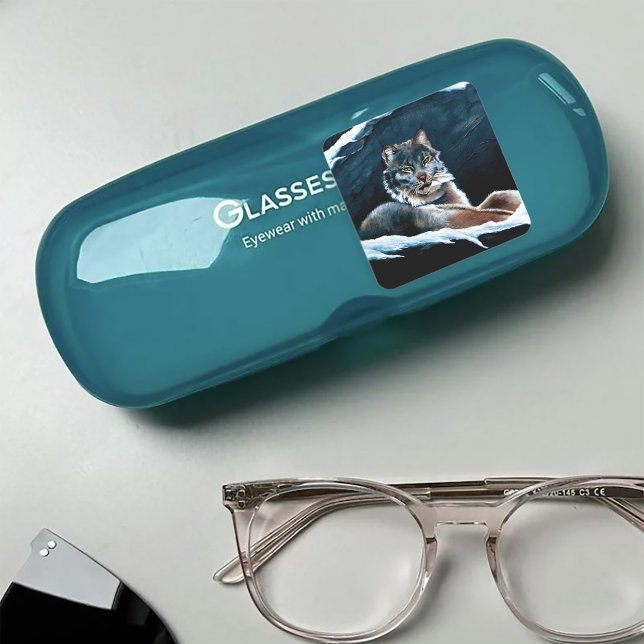 Adesivo Quadrado Winter Lynx Mountain (Criador carregado)