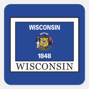 Adesivo Quadrado Wisconsin