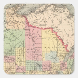Adesivo Quadrado Wisconsin 7