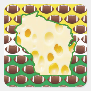 Adesivo Quadrado Wisconsin Swiss Cheese Head Stickers