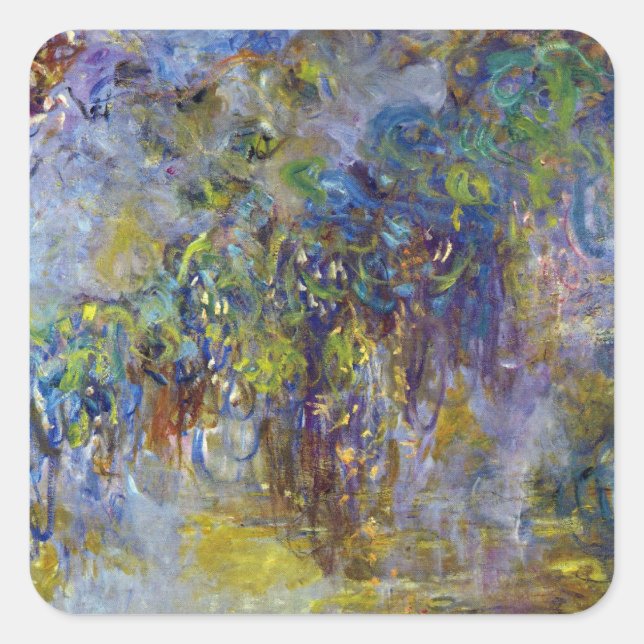Adesivo Quadrado Wisteria (metade direita) por Claude Monet (Frente)