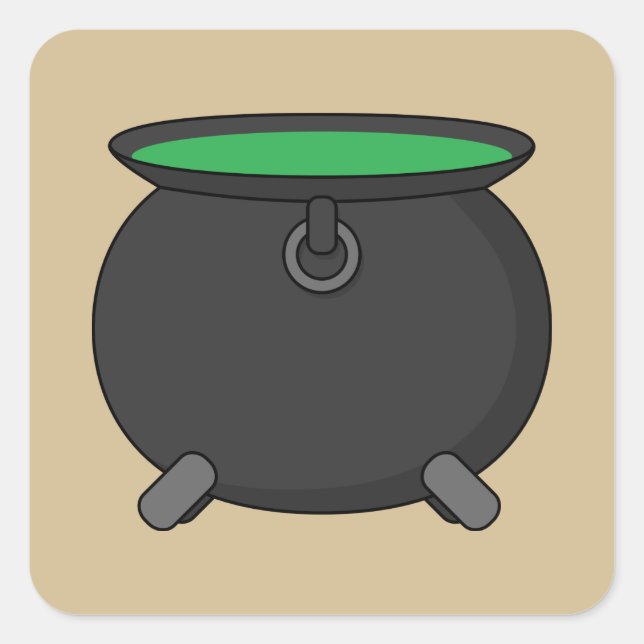 Adesivo Quadrado Witch Cauldron (Frente)