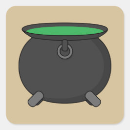 Adesivo Quadrado Witch Cauldron